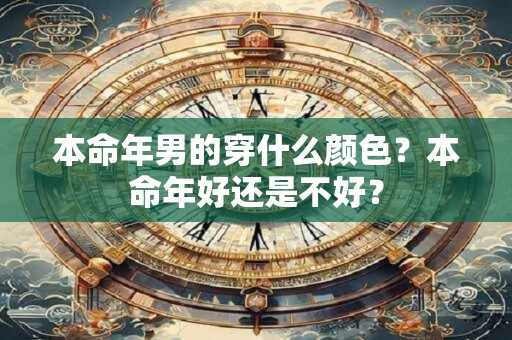 本命年男的穿什么颜色？本命年好还是不好？