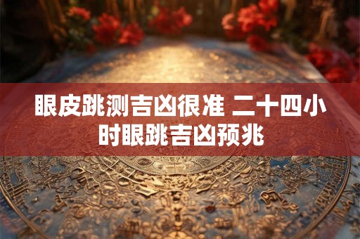 眼皮跳测吉凶很准 二十四小时眼跳吉凶预兆