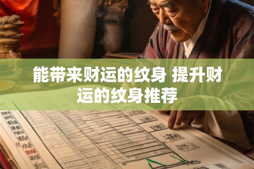 能带来财运的纹身 提升财运的纹身推荐