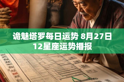 诡魅塔罗每日运势 8月27日12星座运势播报