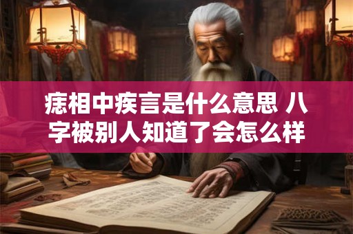 痣相中疾言是什么意思 八字被别人知道了会怎么样