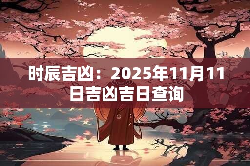 时辰吉凶：2025年11月11日吉凶吉日查询