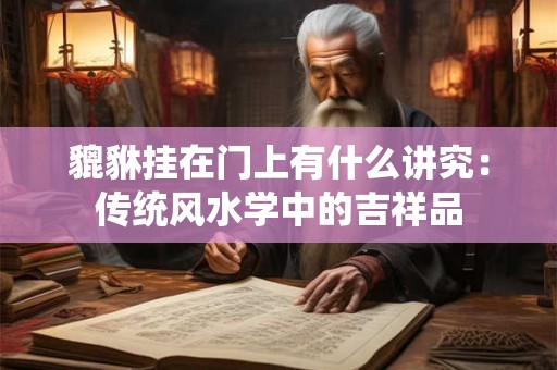 貔貅挂在门上有什么讲究：传统风水学中的吉祥品