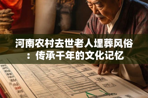 河南农村去世老人埋葬风俗：传承千年的文化记忆