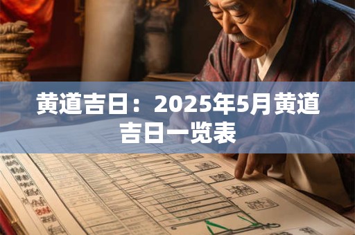 黄道吉日：2025年5月黄道吉日一览表