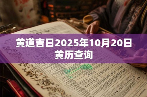 黄道吉日2025年10月20日黄历查询