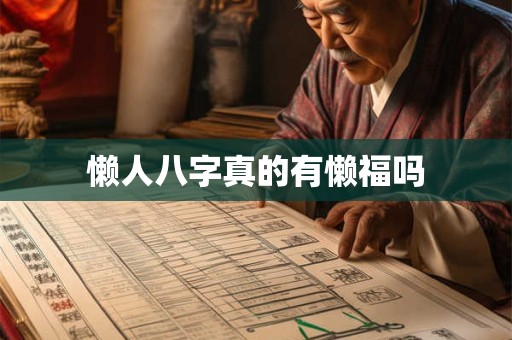 懒人八字真的有懒福吗