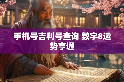 手机号吉利号查询 数字8运势亨通