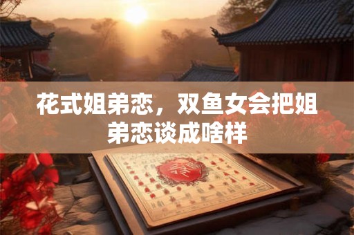 花式姐弟恋，双鱼女会把姐弟恋谈成啥样