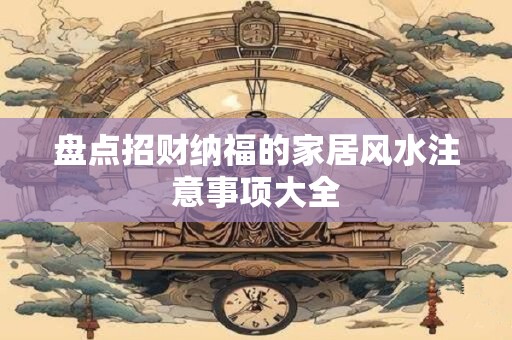 盘点招财纳福的家居风水注意事项大全