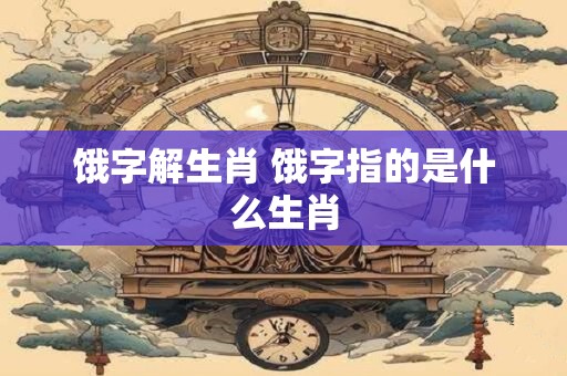 饿字解生肖 饿字指的是什么生肖