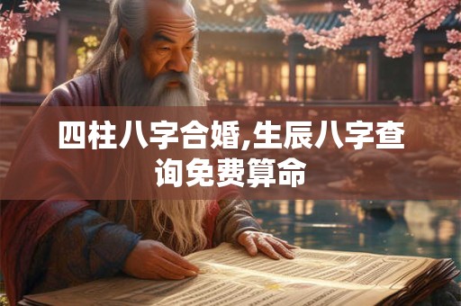 四柱八字合婚,生辰八字查询免费算命