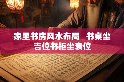 家里书房风水布局   书桌坐吉位书柜坐衰位