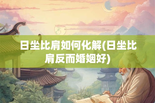 日坐比肩如何化解(日坐比肩反而婚姻好)