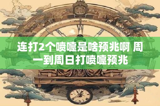 连打2个喷嚏是啥预兆啊 周一到周日打喷嚏预兆