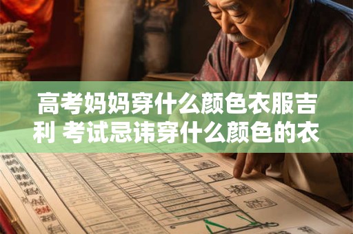 高考妈妈穿什么颜色衣服吉利 考试忌讳穿什么颜色的衣服