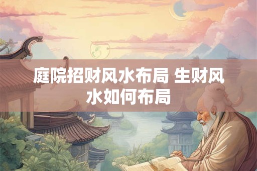 庭院招财风水布局 生财风水如何布局