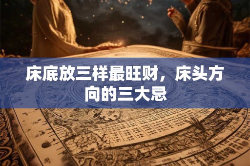 床底放三样最旺财，床头方向的三大忌