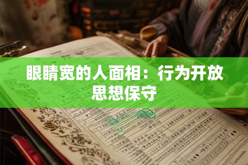 眼睛宽的人面相：行为开放思想保守