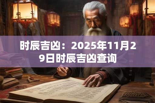 时辰吉凶：2025年11月29日时辰吉凶查询