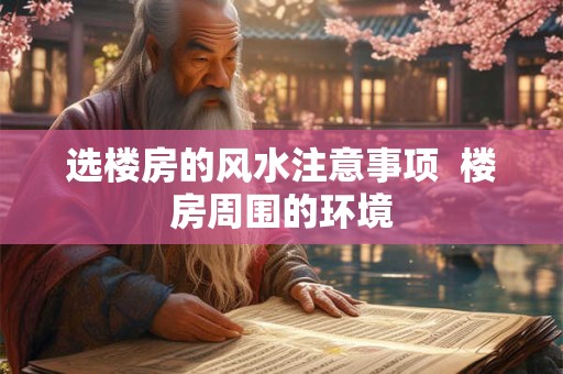 选楼房的风水注意事项  楼房周围的环境