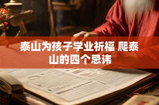泰山为孩子学业祈福 爬泰山的四个忌讳