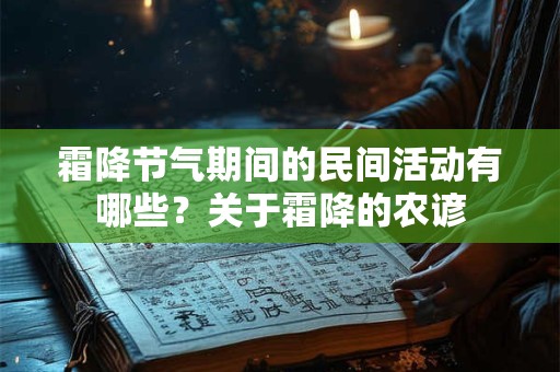 霜降节气期间的民间活动有哪些？关于霜降的农谚
