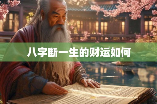 八字断一生的财运如何