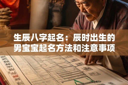 生辰八字起名：辰时出生的男宝宝起名方法和注意事项