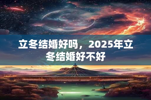 立冬结婚好吗，2025年立冬结婚好不好
