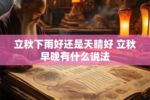 立秋下雨好还是天晴好 立秋早晚有什么说法