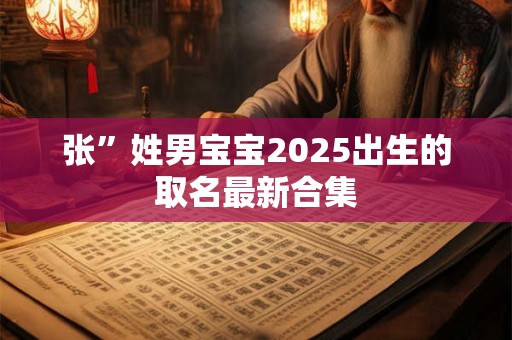 张”姓男宝宝2025出生的取名最新合集