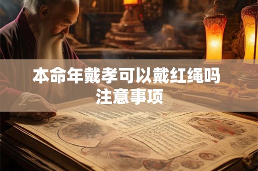 本命年戴孝可以戴红绳吗 注意事项