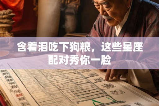 含着泪吃下狗粮，这些星座配对秀你一脸