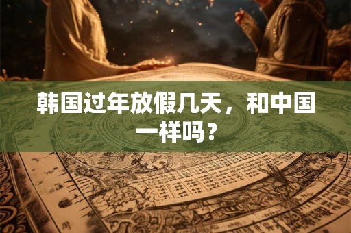 韩国过年放假几天，和中国一样吗？