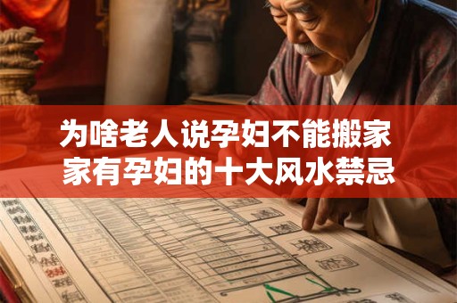 为啥老人说孕妇不能搬家 家有孕妇的十大风水禁忌