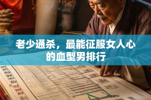 老少通杀，最能征服女人心的血型男排行
