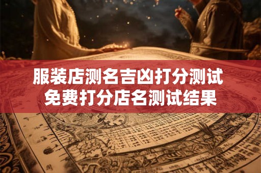 服装店测名吉凶打分测试 免费打分店名测试结果
