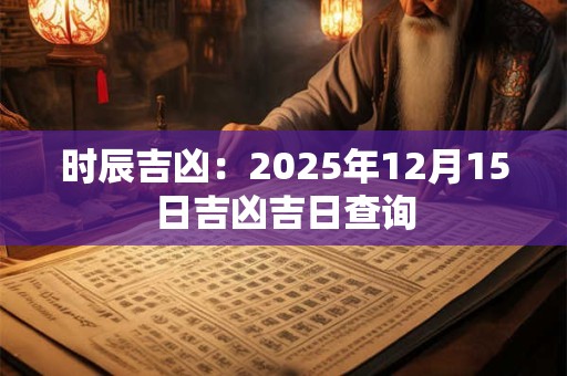 时辰吉凶：2025年12月15日吉凶吉日查询