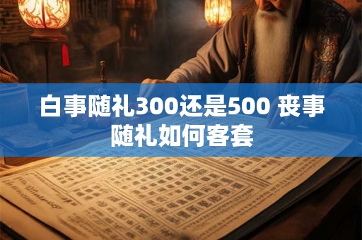 白事随礼300还是500 丧事随礼如何客套