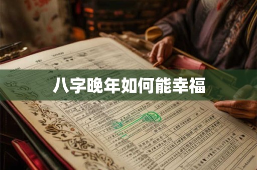 八字晚年如何能幸福