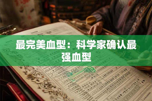 最完美血型：科学家确认最强血型