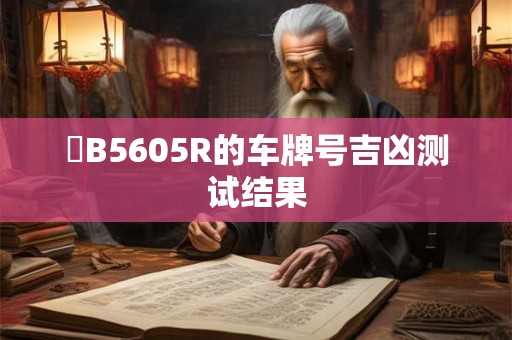 閩B5605R的车牌号吉凶测试结果