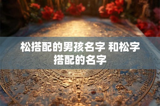 松搭配的男孩名字 和松字搭配的名字