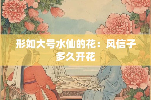 形如大号水仙的花：风信子多久开花