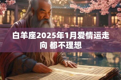 白羊座2025年1月爱情运走向 都不理想