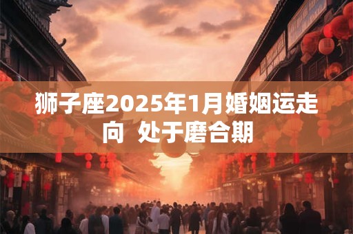 狮子座2025年1月婚姻运走向  处于磨合期