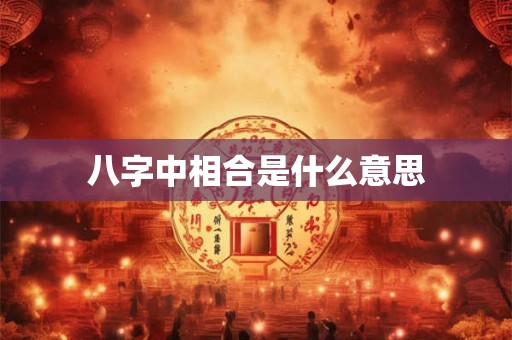 详细阅读:八字中相合是什么意思 八字中相合是什么意思