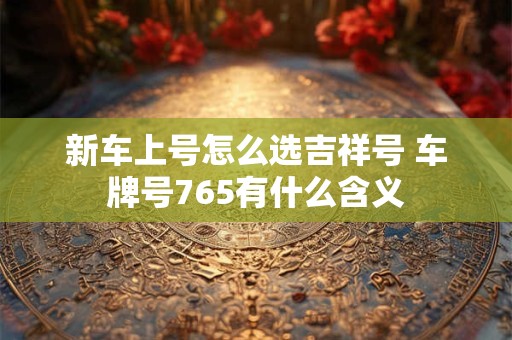 新车上号怎么选吉祥号 车牌号765有什么含义