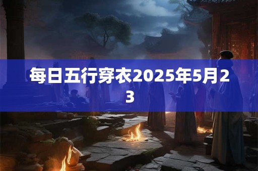 每日五行穿衣2025年5月23